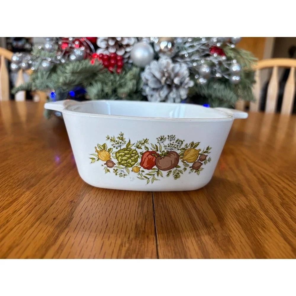 CorningWare A-1-B & P-43-B Spice‎ of Life Casserole Dishes Vintage USA Set